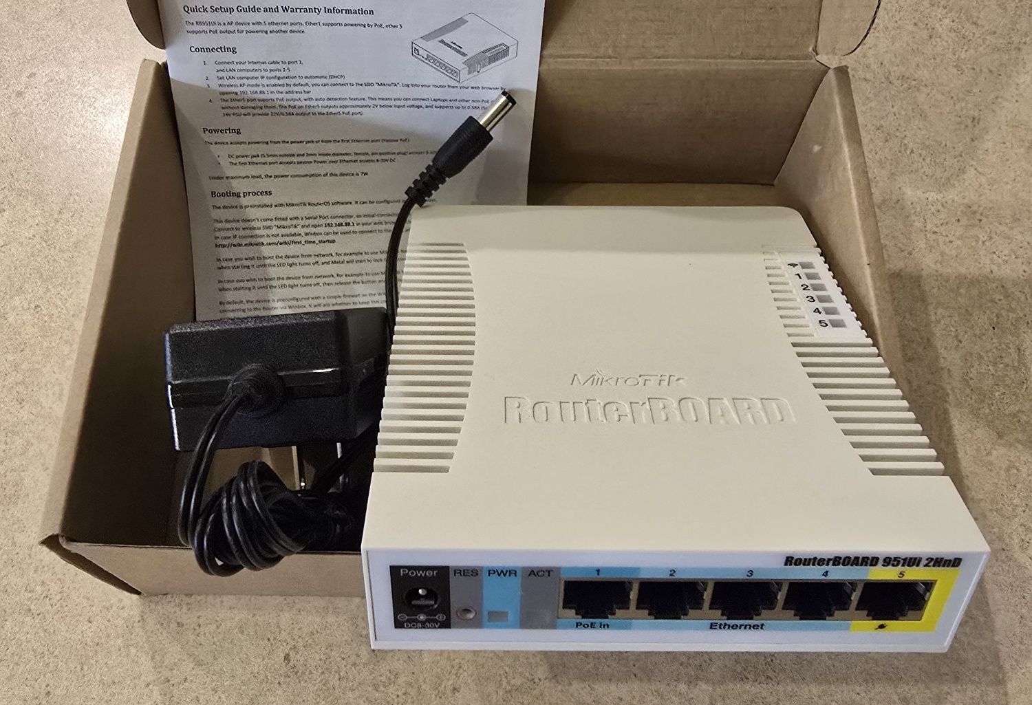Роутер Mikrotik RB951Ui- 2HnD wi-fi 2.4