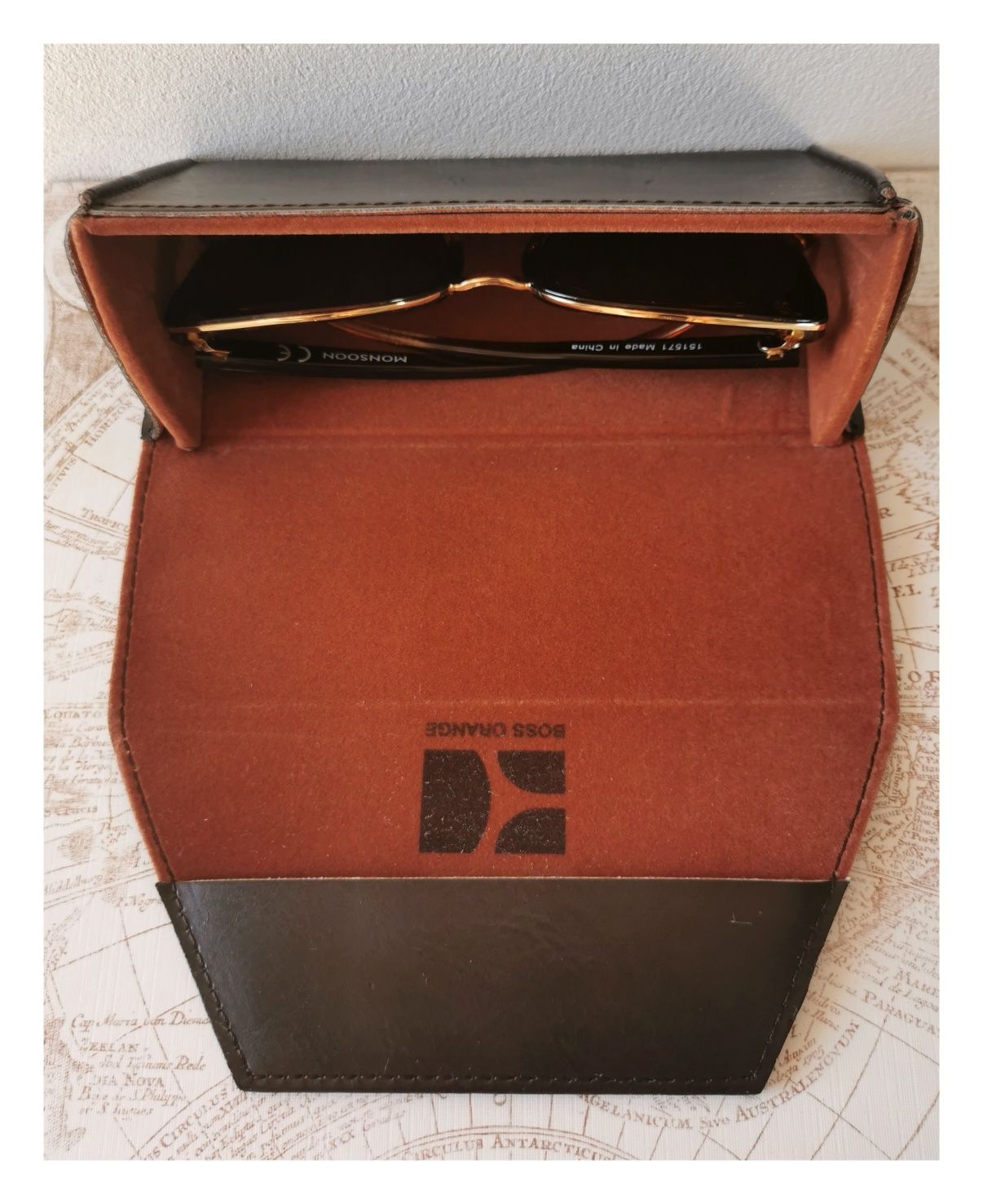 Etui na okulary Boss Orange (16x8cm) #skorzane #vintage