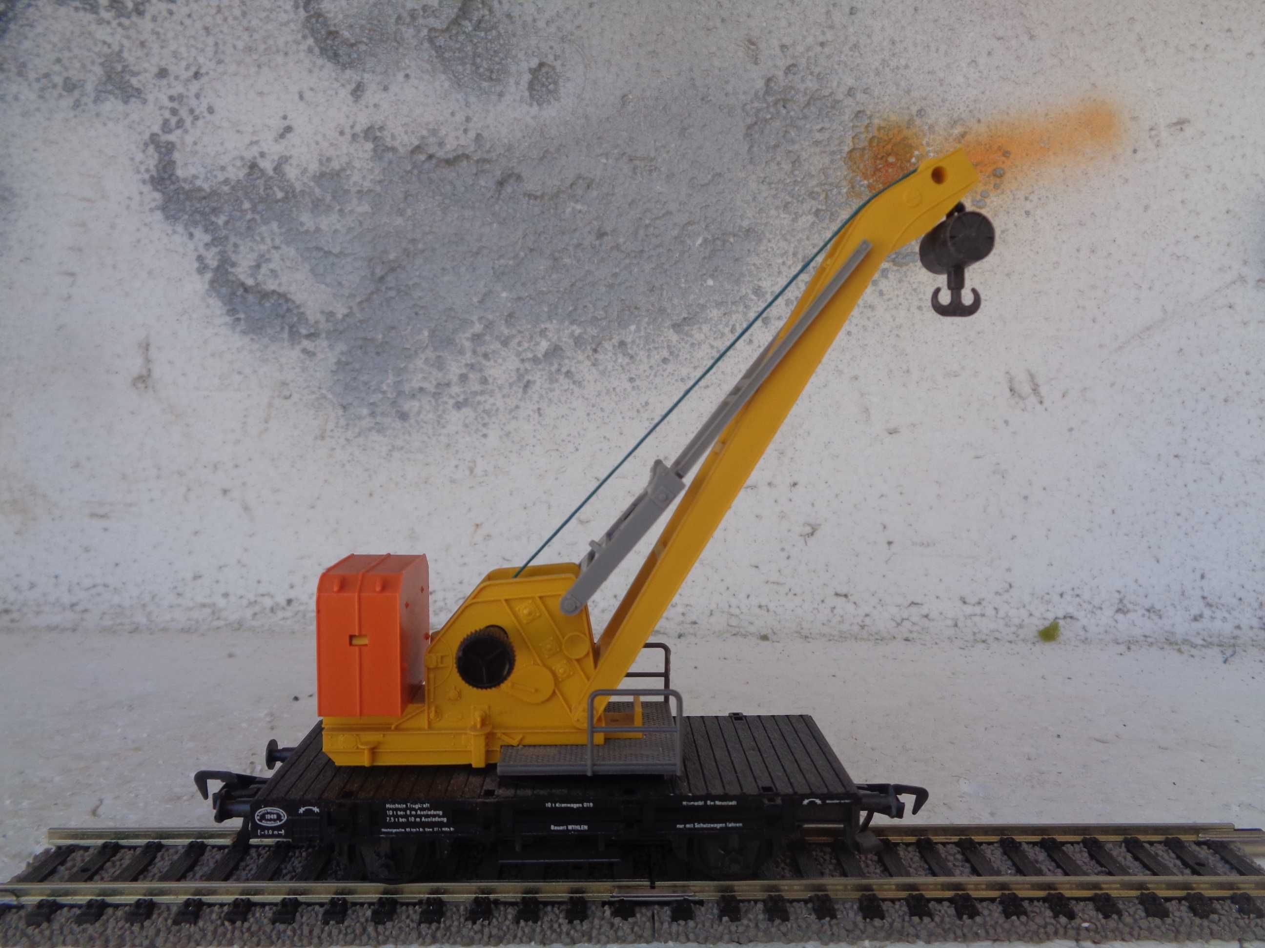 1:87 Fleischmann Carruagem Grua comboio
