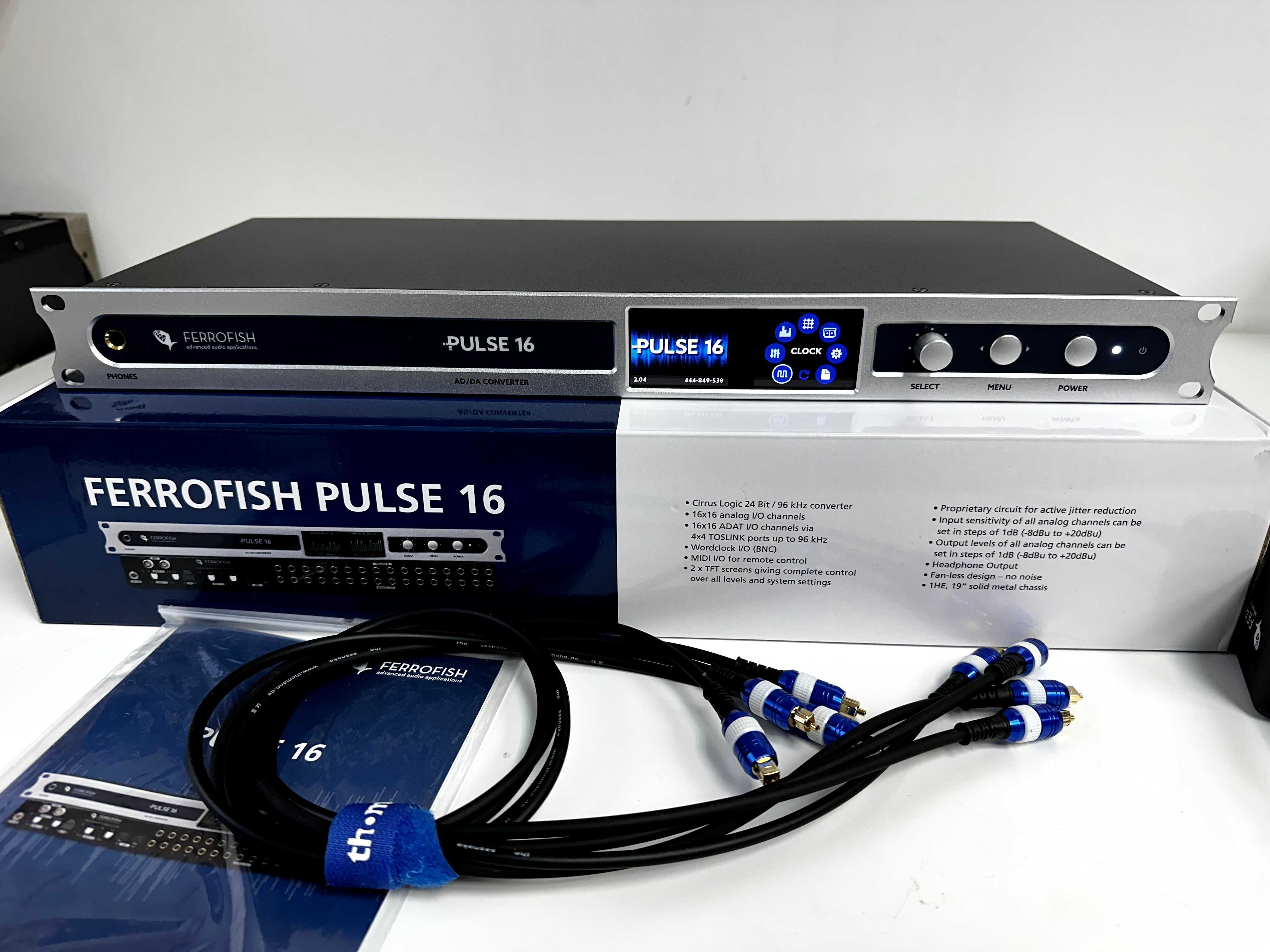 Ferrofish Pulse 16 - interfejs/konw. AD/DA - bonus kable - jak nowy!