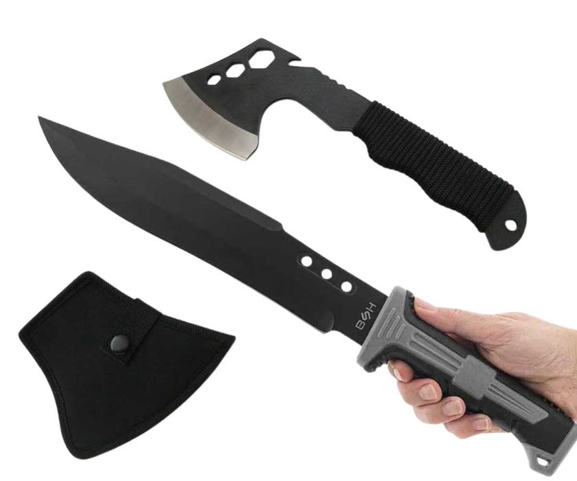 Toporek survival 26 cm + wielki nóż kandar 40 cm