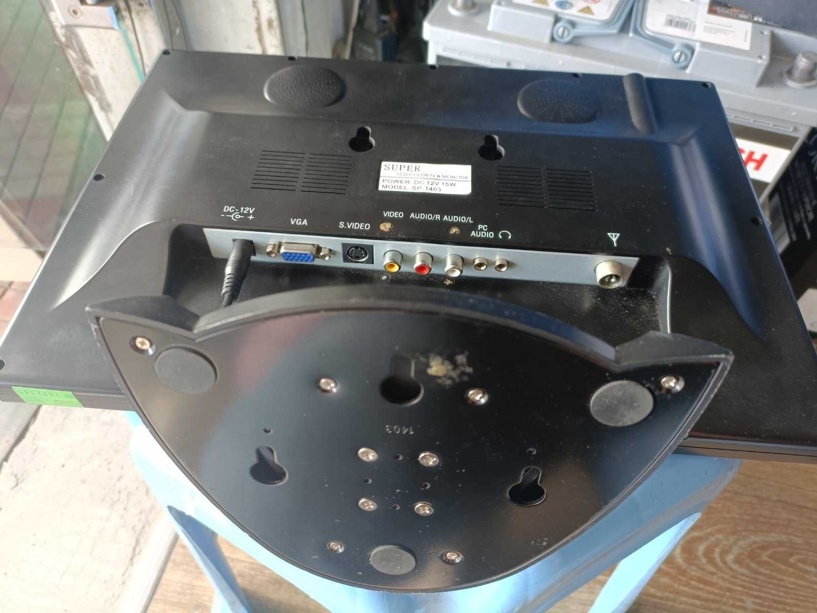 под ремонт или на запчасти телевизор-монитор 14 дюймов SUPER SP 1403