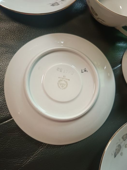 Chodzież zestaw bulionówka i talerzyk 6 sztuk