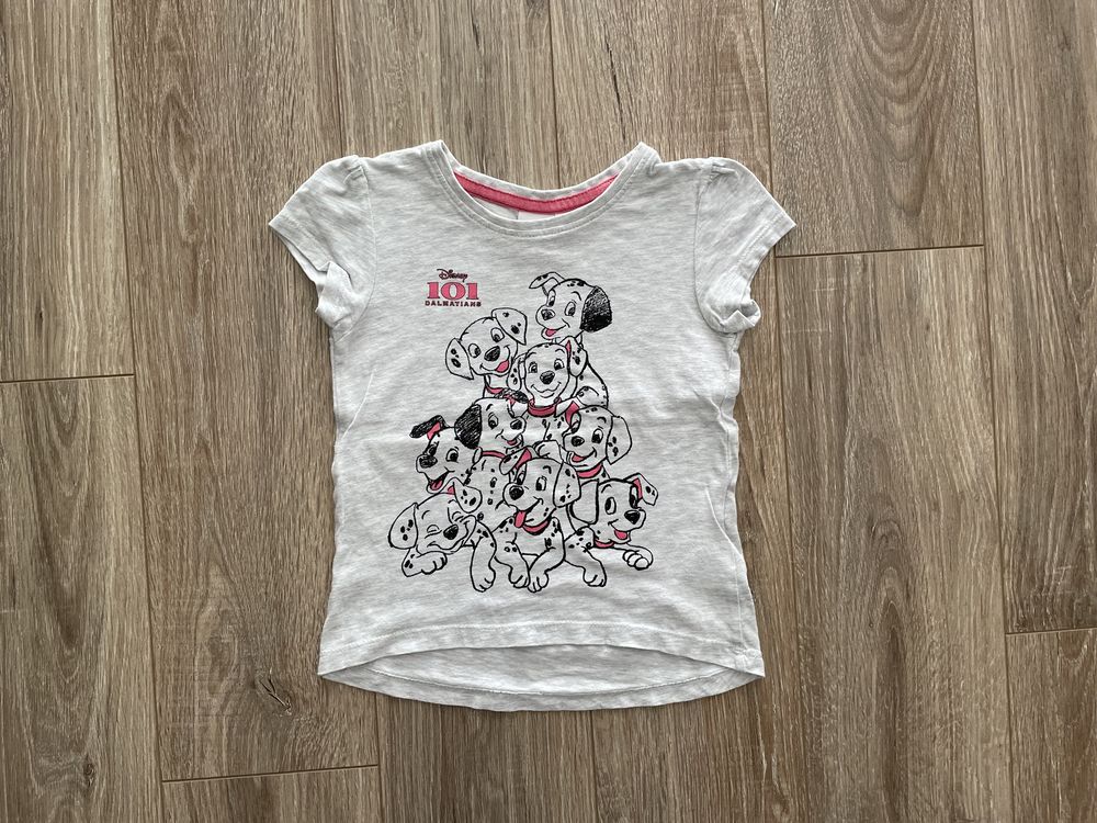 Bluzka koszulka 110 dalmatyńczyki Disney jak nowa