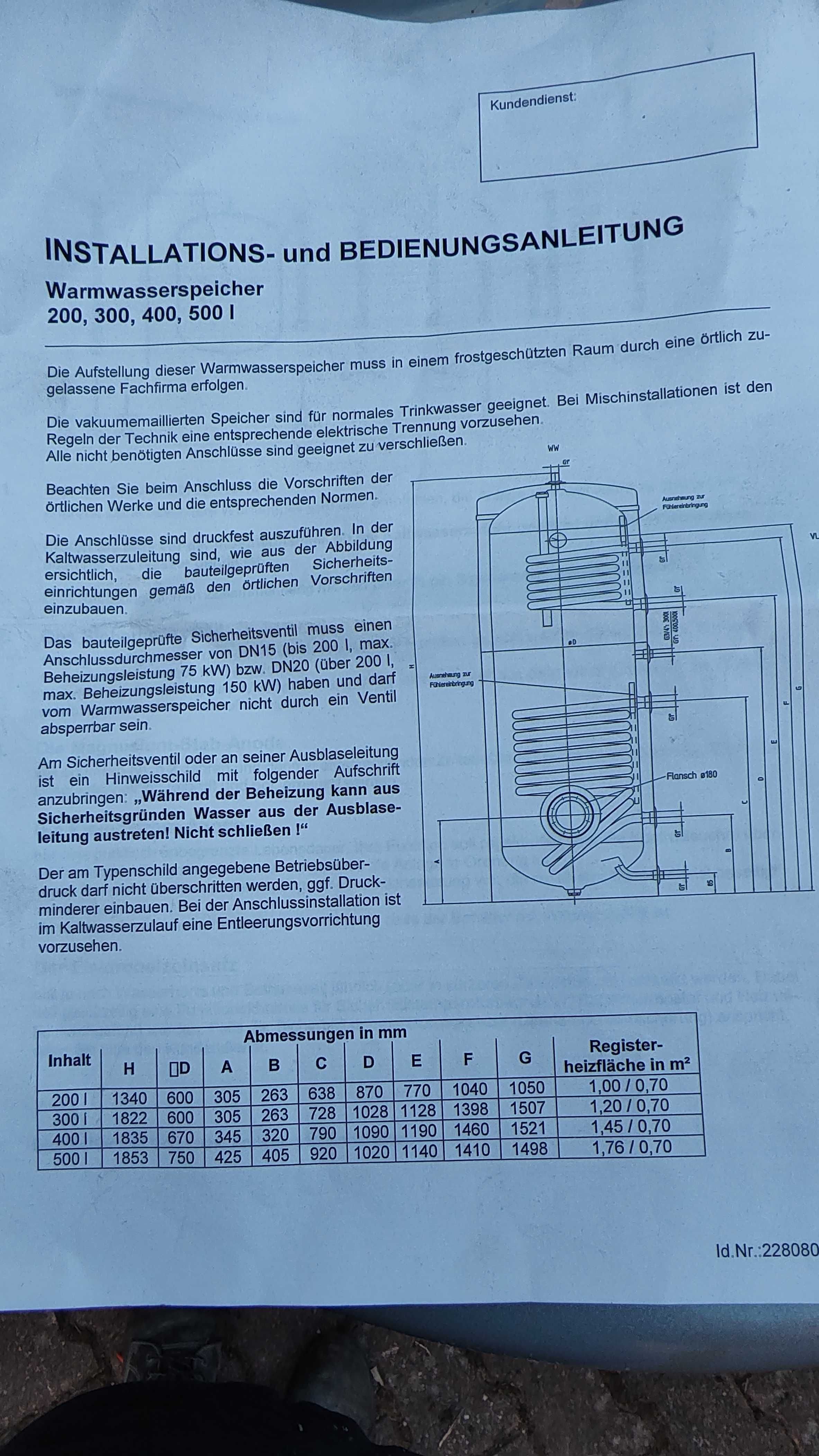 Boiler 200l 2 wężownice pod solar - Austria Email model Ht200Err