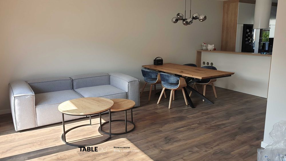 Stół dębowy z litego drewna loft rozkładany pająk Producent