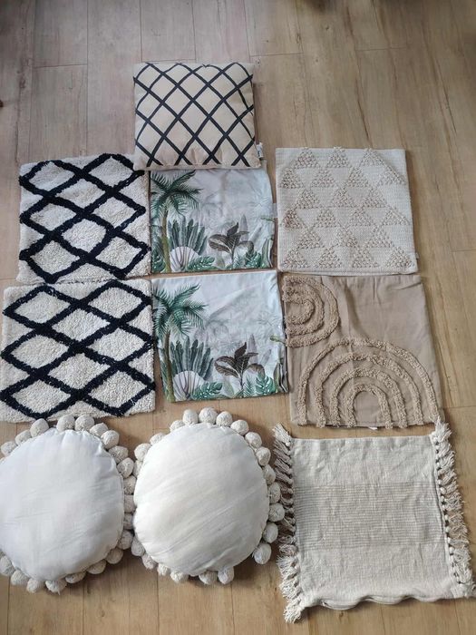 Poduszki boho pompony