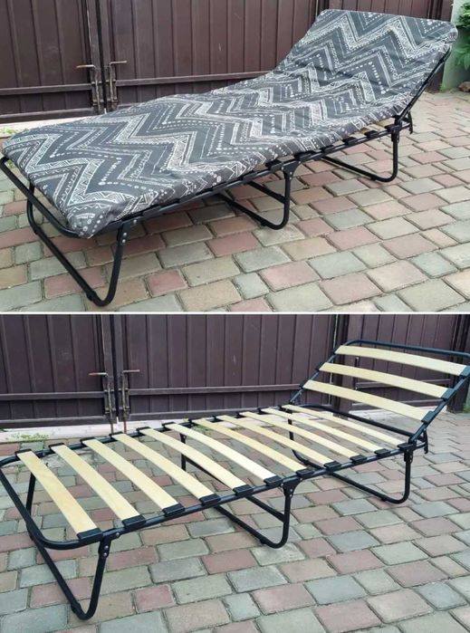 Складне ліжко розкладачка розкладушка кровать раскладушка с матрасом