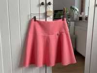 Różowa rozkloszowana spódniczka rozmiar S wzór pikowany
