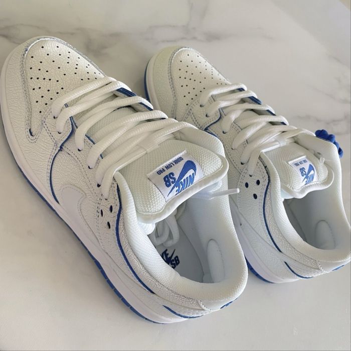 Кросівки Nike Dunk SB Low PRM White Game Royal Найк данки білі сині