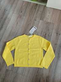 Żółty sweterek kardigan coccodrillo 116