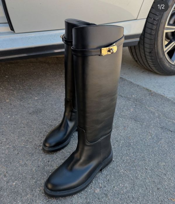 Жіночі сапоги на байці, стан новий