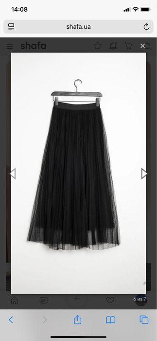 Юбка плиссе фатин сетка кружево maje