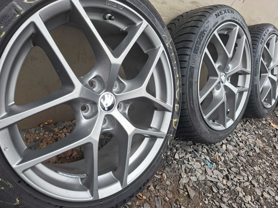[K113] KOŁA ZIMOWE,ALUFELGI 18'' 5x112 SKODA SuperB,VW Passat B8,T-Roc
