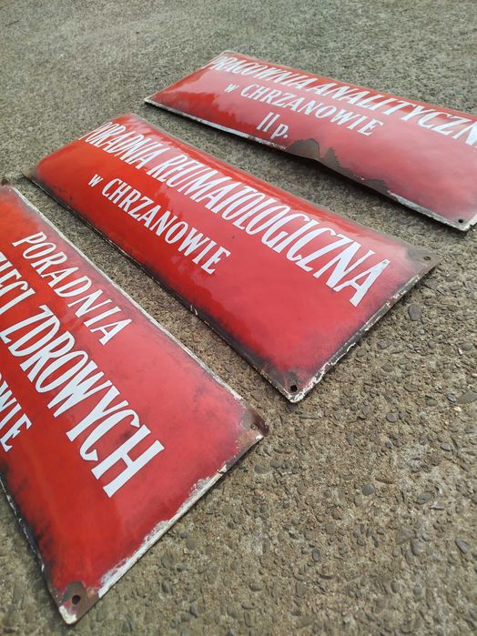 stara tablica emalia wypukla z czsow PRL  60-lata