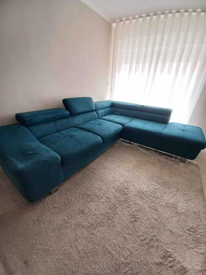 Sofa chaise longue azul