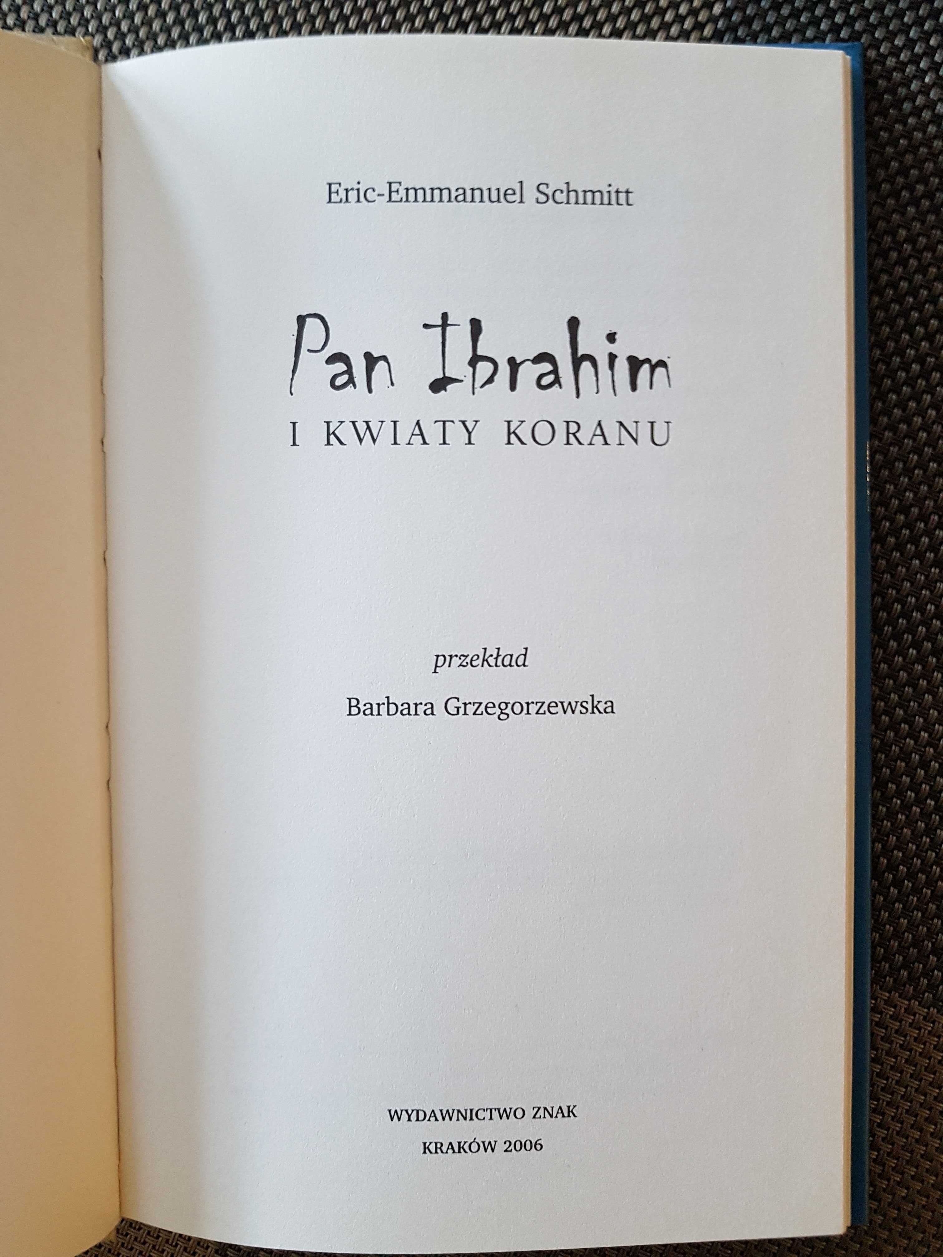 Sprzedam książkę "Pan Ibrahim i kwiaty Koranu" Erica Emmanuela Schmitt