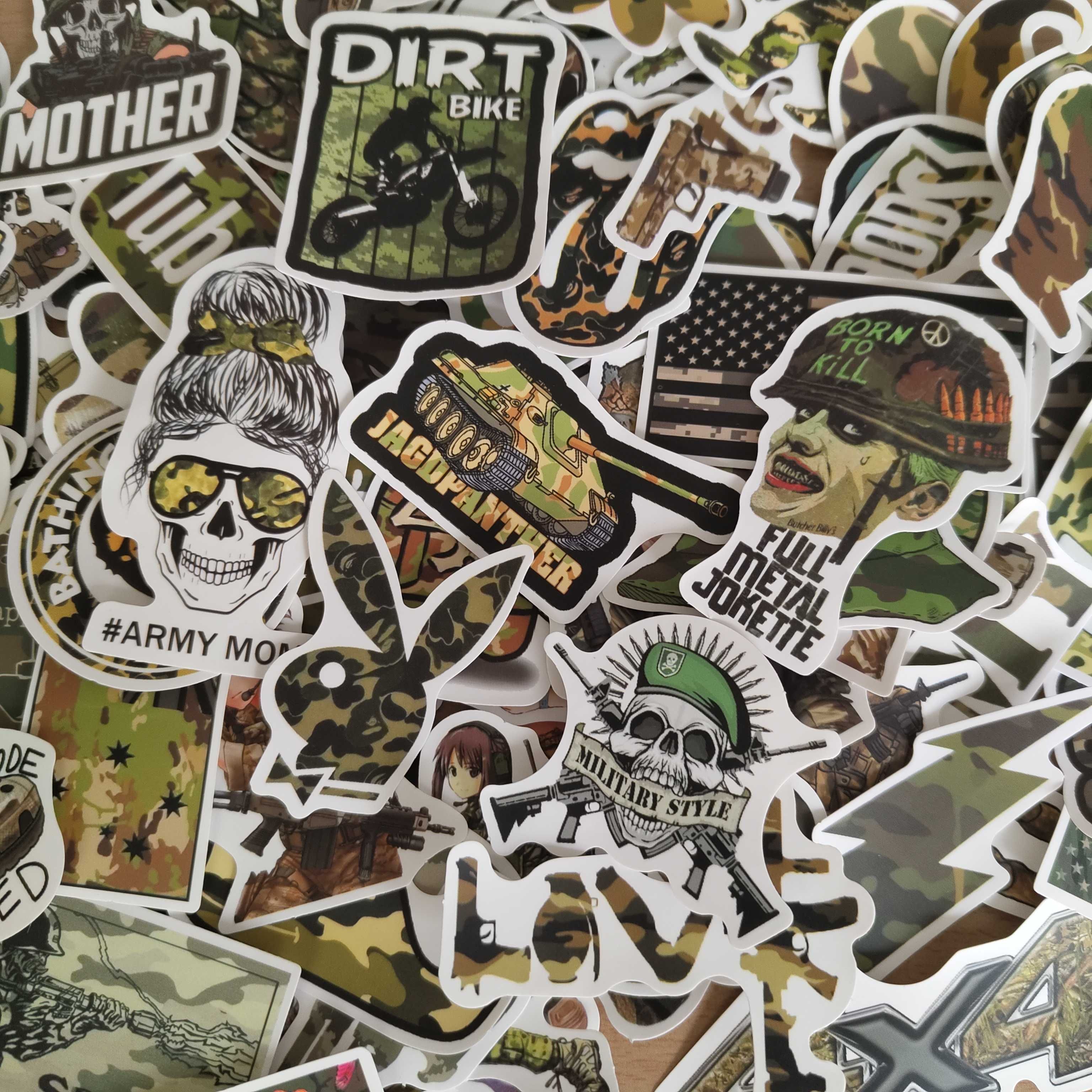 Pack 100 Autocolantes Stickers Militar