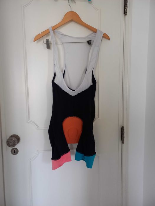 Calções Ciclismo com Alças e Protecção Homem