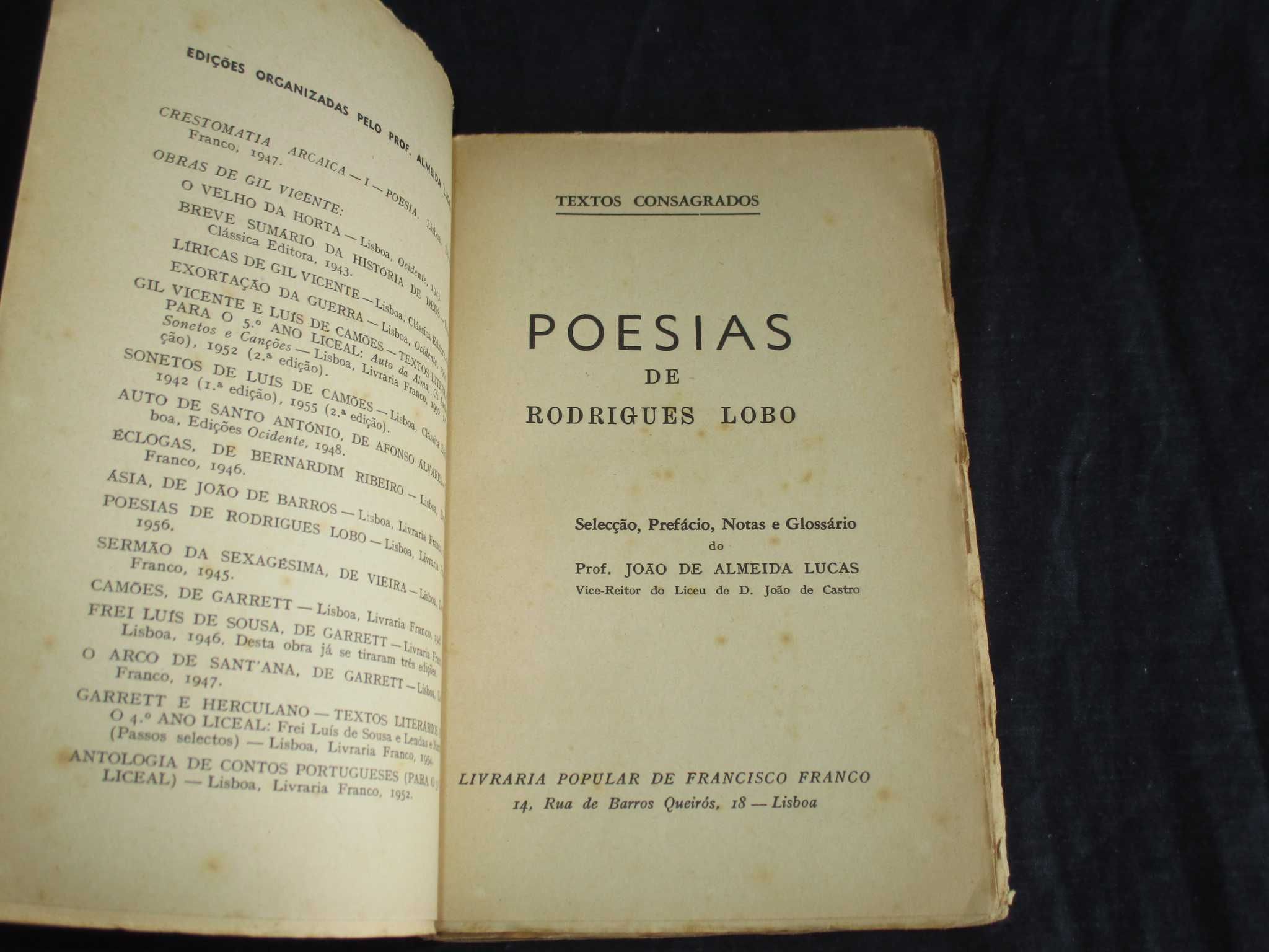 Livros Textos Consagrados Livraria Popular de Francisco Franco