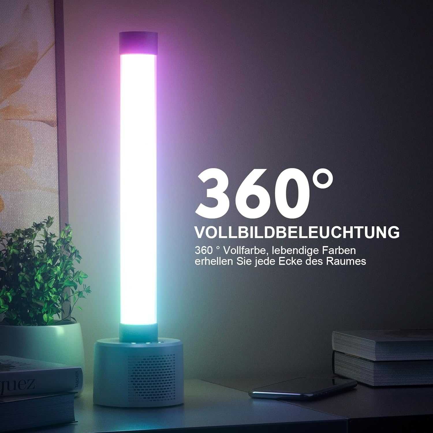 ZonQoonz 360° RGBW LED listwa świetlna z głośnikiem