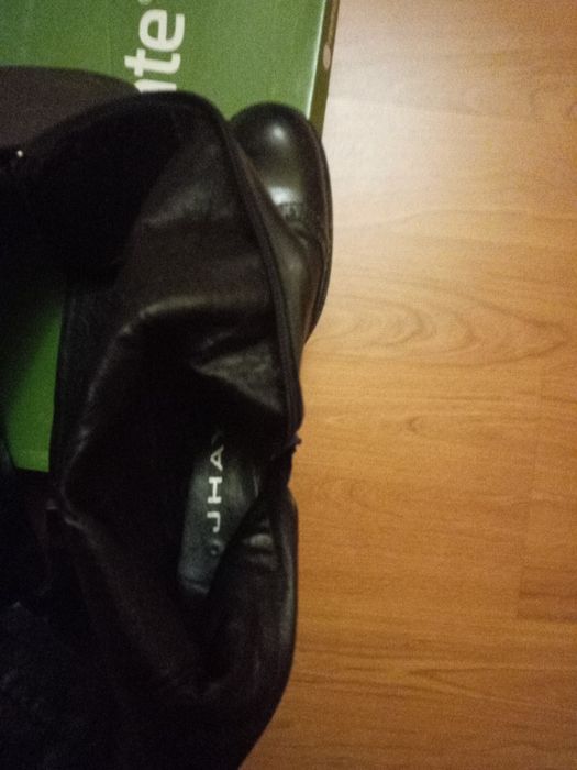 Женские сапоги оригинал JHAY ,кожа,чёрного цв,Италия