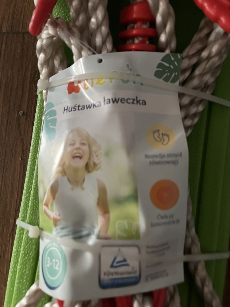 Nowa huśtawka ławeczka elefun