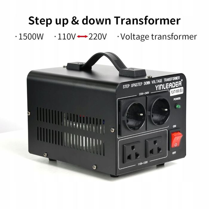 Transformator napięcia 1000W 1000VA Wejście: 110V/220V Wyjście: 110/22
