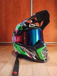 kask ls2 cross fast mx437 roz L + gogle raven