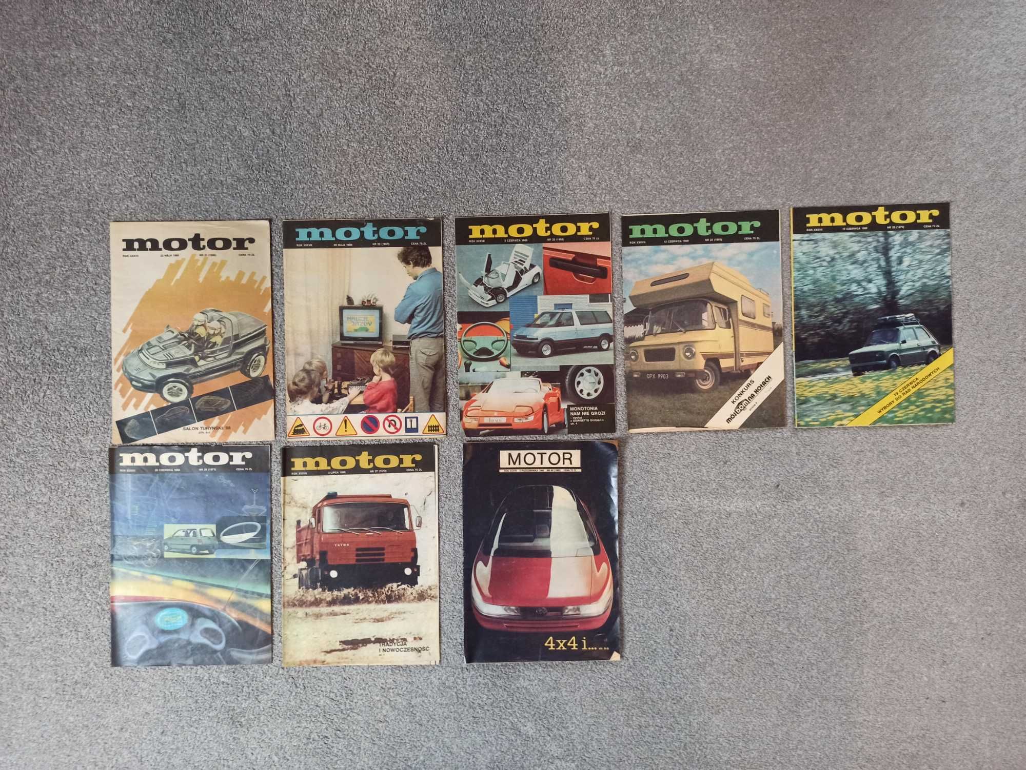 Gazety tygodnik Motor z lat 80 (90sztuk)