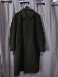 Ciemnozielony vintage płaszcz