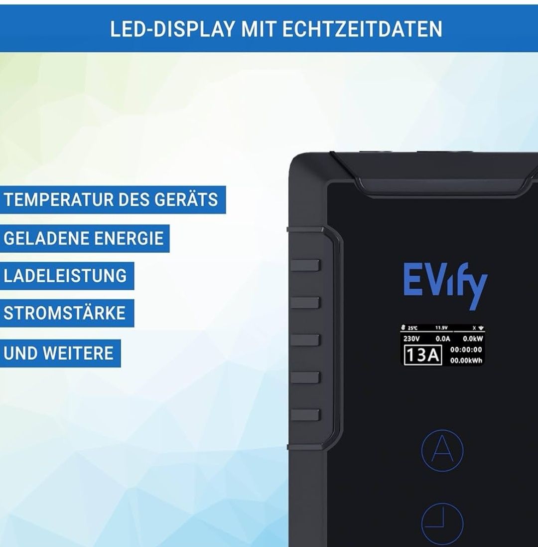 Ładowarka EVify 3,7kW 16A 10m | Typ 2 | Nowa z etui