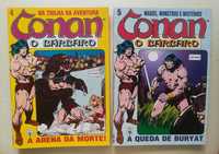 Conan o Bárbaro marvel comics n°1, 4, 5, 32, 33 e 35