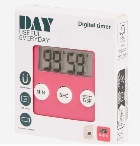 Minutnik Cyfrowy - Timer Kuchenny - NA MAGNES Digital Timer Turkus