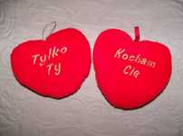 Maskotki, przytulanki Serduszka "Tylko Ty", "Kocham Cię"