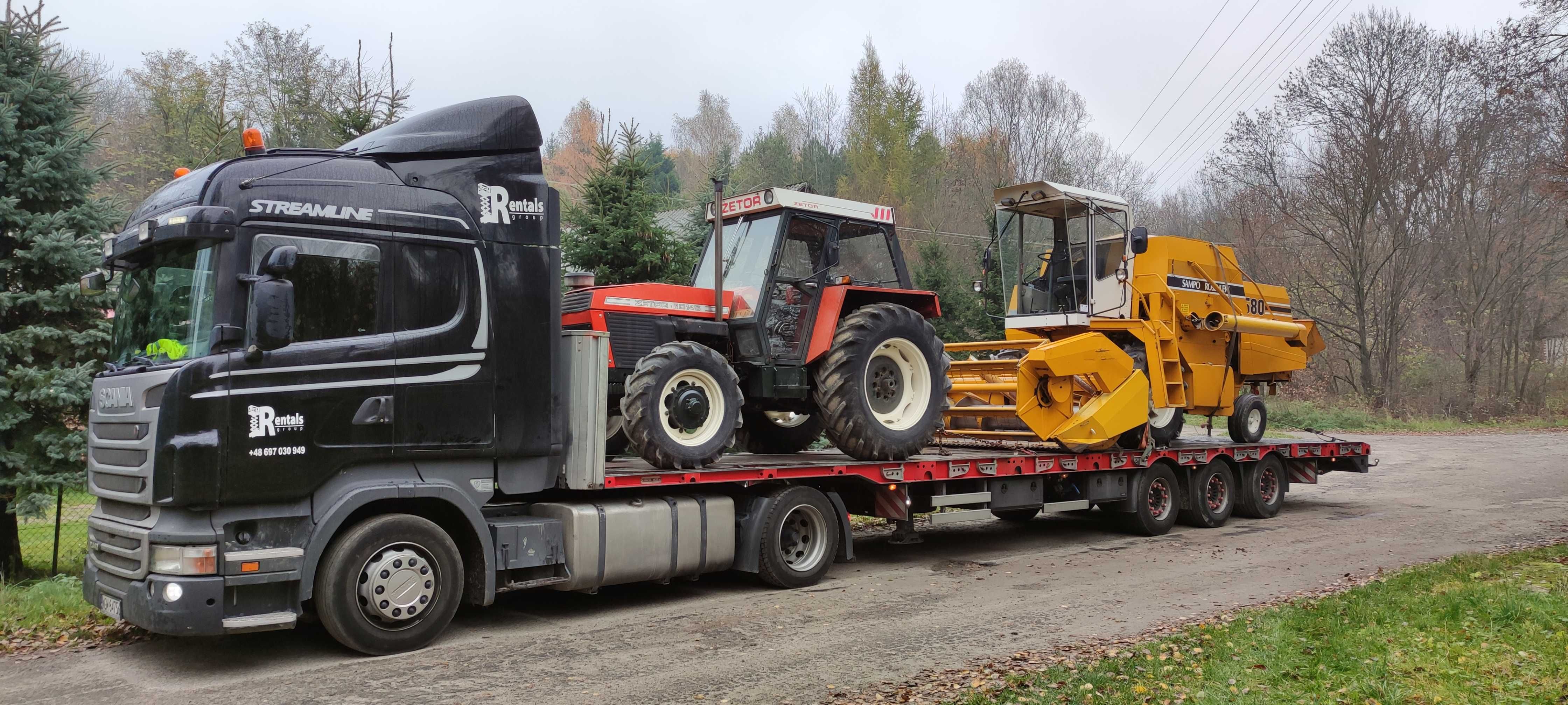 Transport maszyn budowlanych i rolniczych Kraków Niskopodwozie TANIO