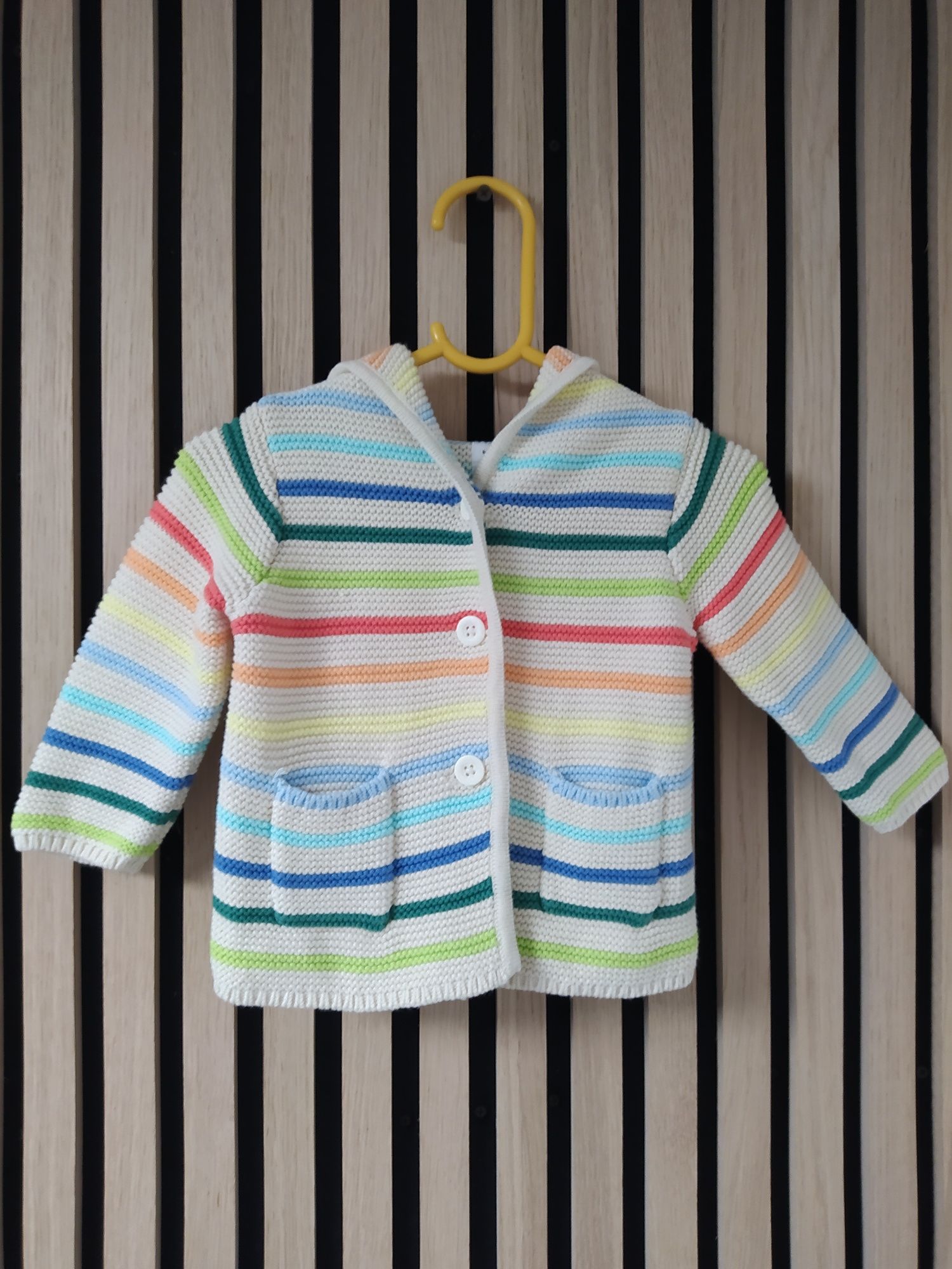 GAP baby sweter z kapturem 3-6 m-cy