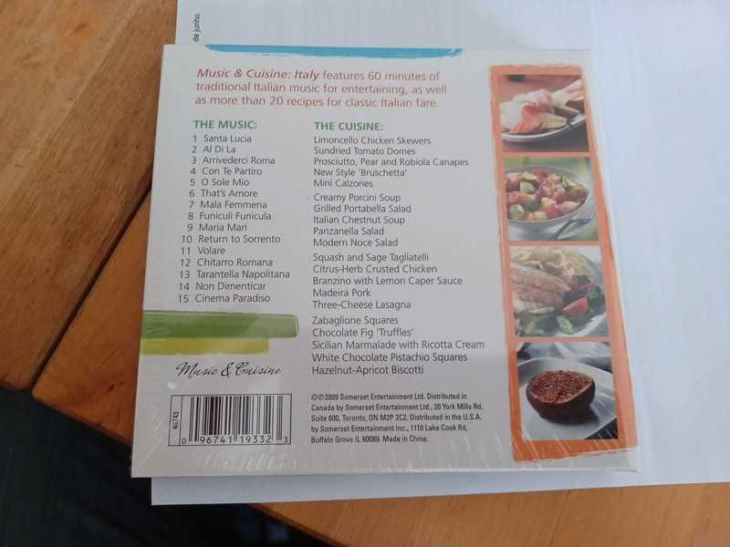 Music & cuisine - cd e livro de receitas