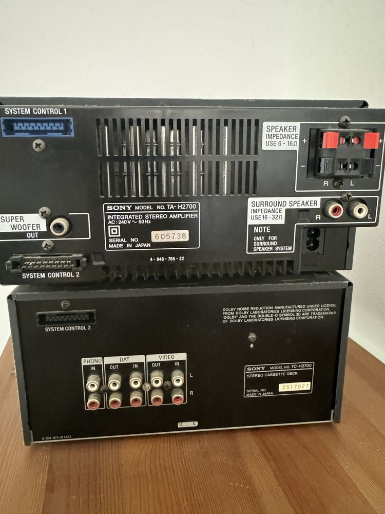 Amplificador + Cassete Sony MCH-2700