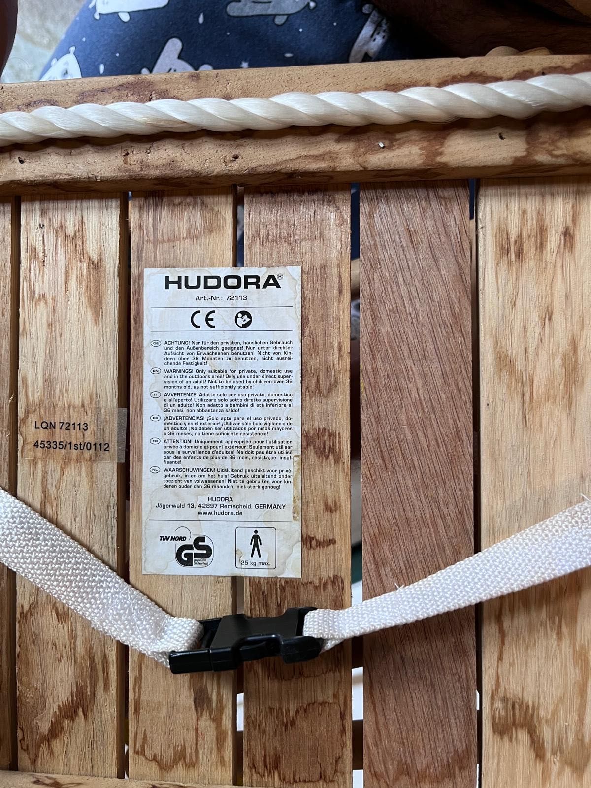 Huśtawka dla dziecka do domu Hudora do 3 lat do 25kg