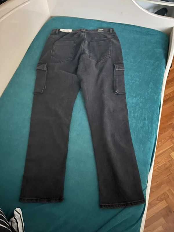 Spodnie męskie cargo comfort cropp czarne w32 l34