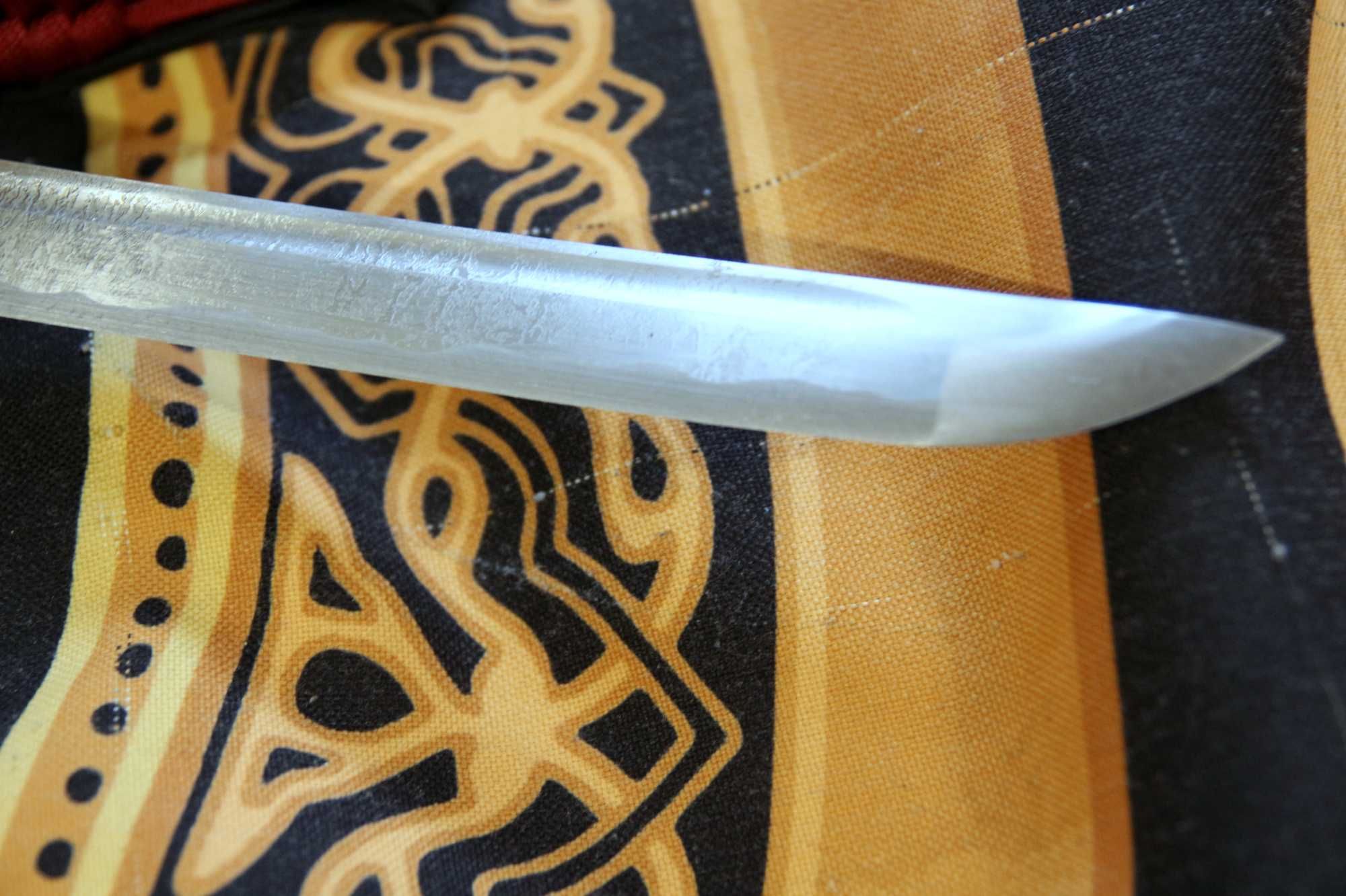 Samurajski miecz Wakizashi ,Tameshigiri .Stal węglowa 1060