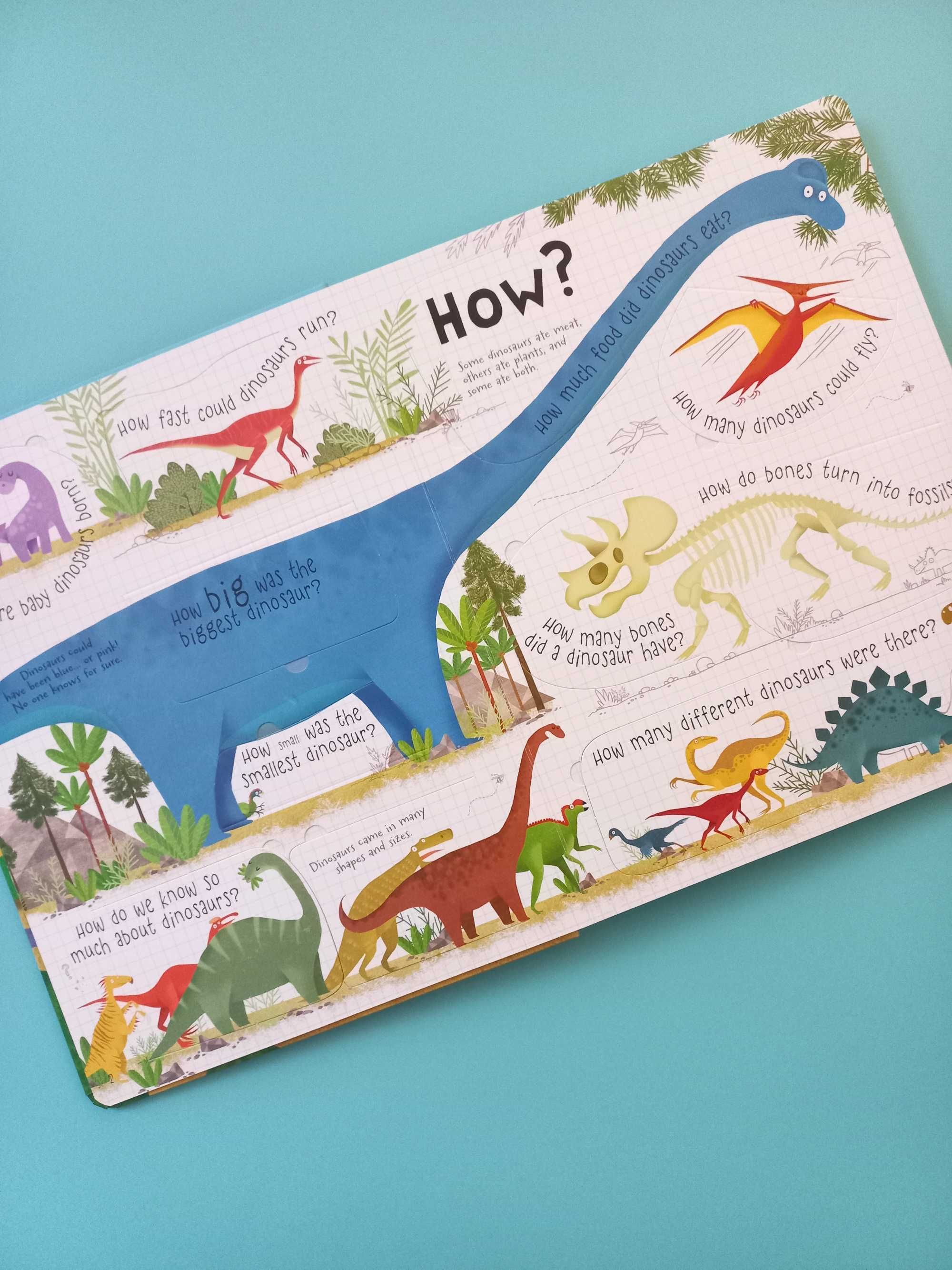 Lift-the-flap Dinosaurs Q&A. Книга з віконцями про динозаврів, Usborne