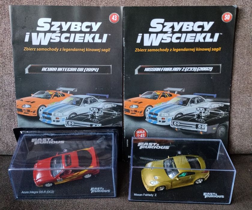 Modele z kolekcji samochodów F&F, skala 1:43, możliwa zamiana