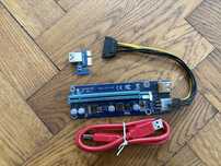 Riser PCI-E 1x - 16x USB 3.0 SATA 6-PIN ver 009s PLUS
