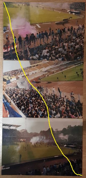 Oryginalne zdjęcia z meczu Dinamo Zagrzeb - Crvena Zvezda 13.05.1990