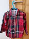 Camisa quadrados para o Natal 2/3 anos