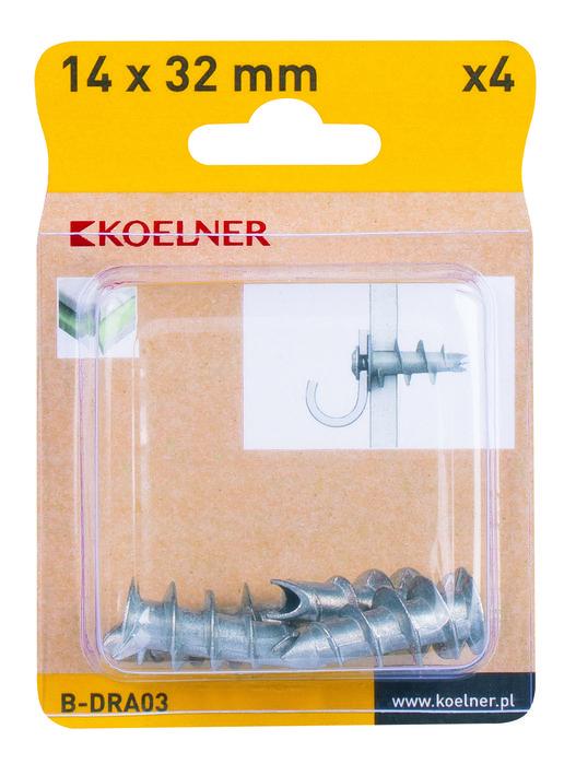 Kołek do ścian g-k DRA03 4 szt.KOELNER