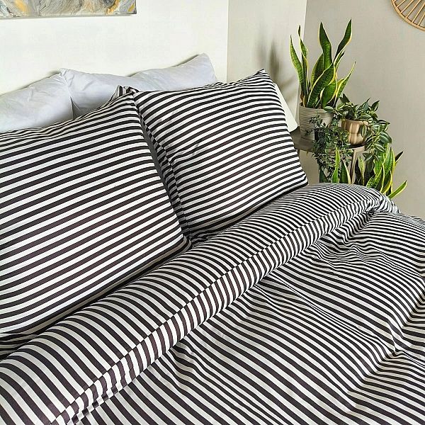 Pościel 220x200 MIKROFIBRA poszewki 70x80 KOMPLET Eusebia Home W PASY