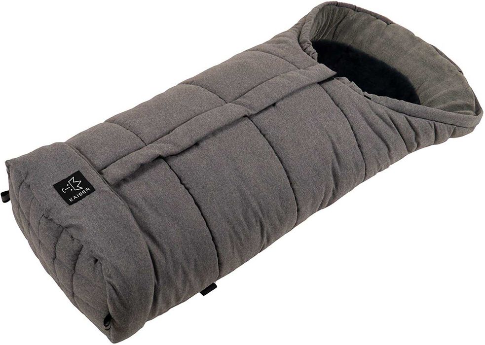 Kaiser śpiworek na nogi "Sheepy", kolor czarny wełna skora jagniecia